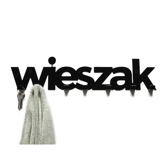 Wieszak z kropką ścienny na ubrania klucze kurtk Bucha