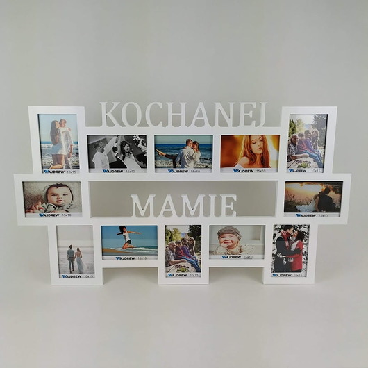 ramki na zdjęcia Multirama ramka na zdjęcia z napisem  Kochanej Mamie 12 zdjęć dzień mamy
