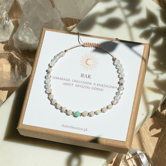 bransoletki na sznurku Bransoletka Rak Zodiakalna Zodiak Dla Raka Znak Zodiaku Prezent