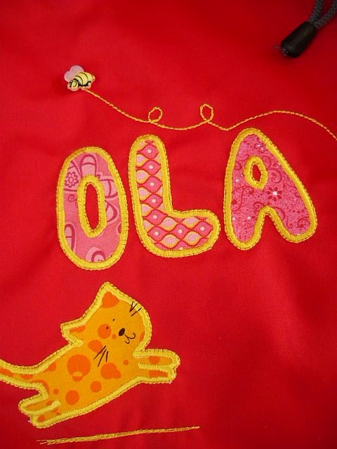 OLA -worek dla przedszkolaka z imieniem dziecka Gazynia