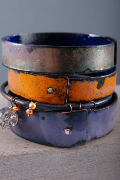 GRAPE & ORANGE - emaliowane bransolety  Dorota Oyrzanowska