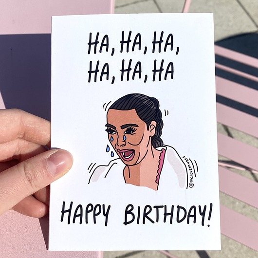 kartki okolicznościowe - wydruki Kartka - Ha! ha! ha! Happy Bday! - Kim