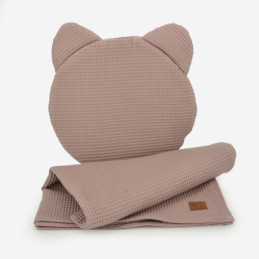kocyki, kołderki, pościel dla dzieci Otulacz z wafelka  Sepia rose