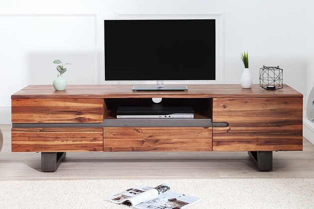 szafki Szafka pod RTV drewno akacjowe 160cm
