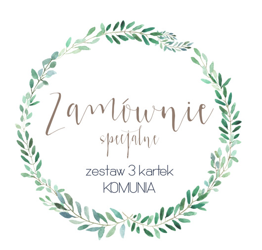 Zamówienie specjalne komunia - zestaw 3 kartek AnZone