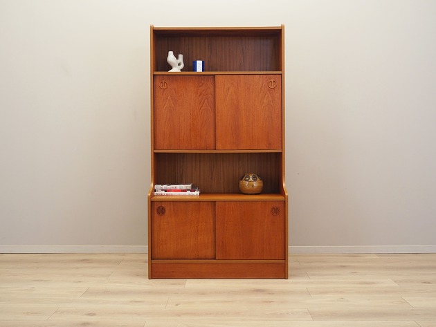 regały i półki Biblioteczka tekowa, duński design, lata 60, produkcja: Dania
