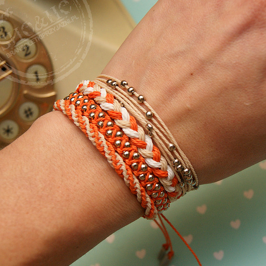 Zestaw - orange/beige/white SHEandHE