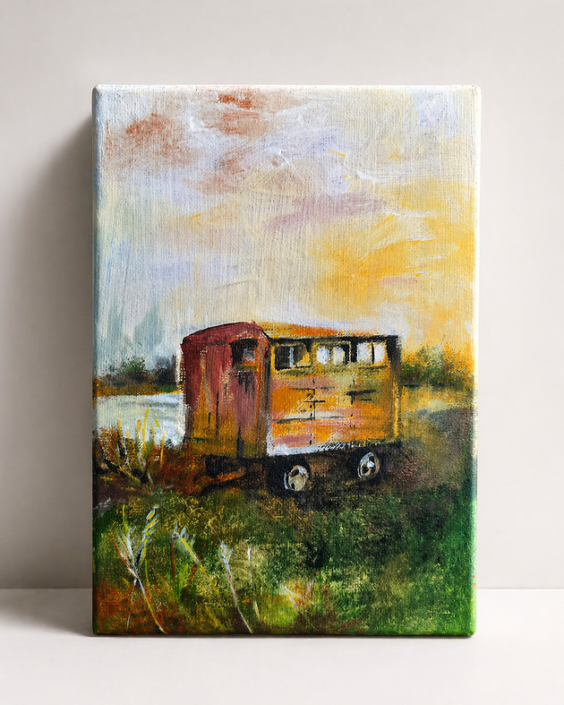 obrazy "Wóz Cygański" - Obraz Akrylowy 18x12cm