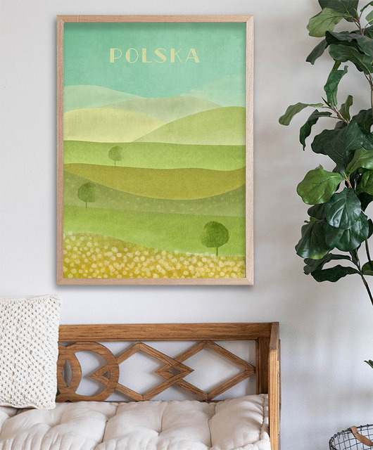 plakaty Polska - góry i pola - plakat fine art