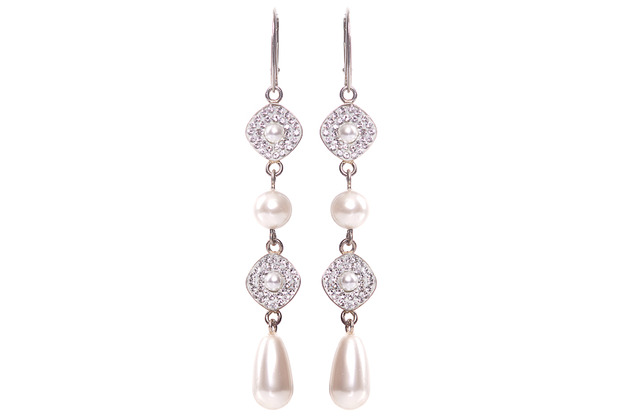 Srebrne kolczyki z kryształami marki Swarovski Alessandra unique