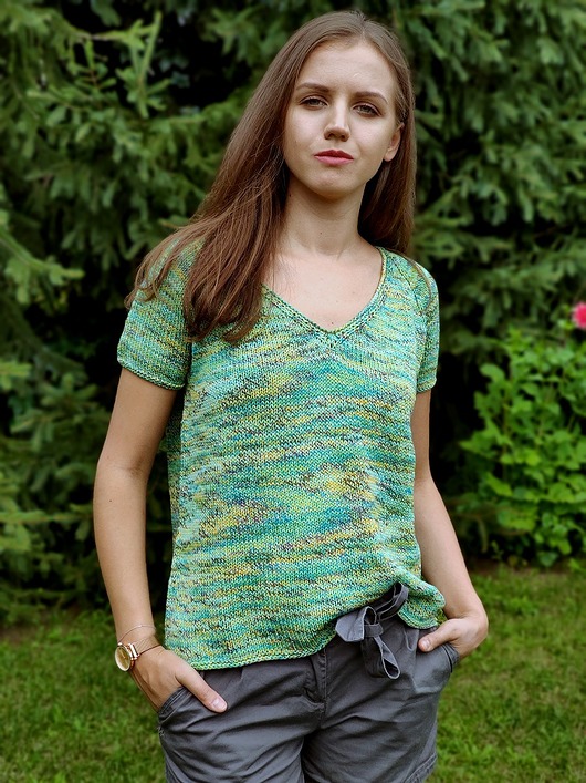 akwarela z miętą agat handmade