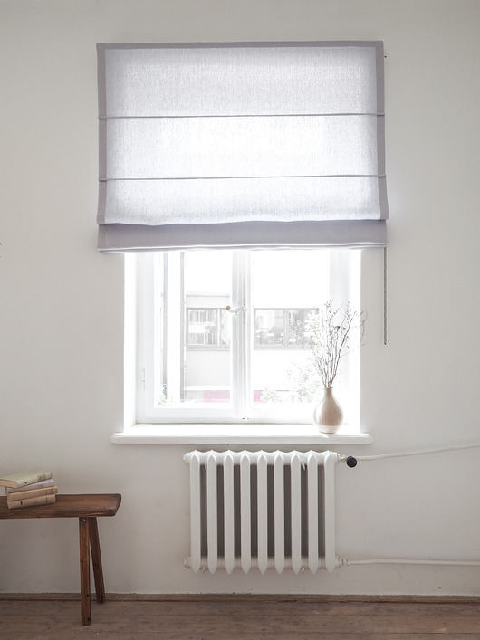 zasłony Lniana roleta rzymska heavy LIGHT GRAY