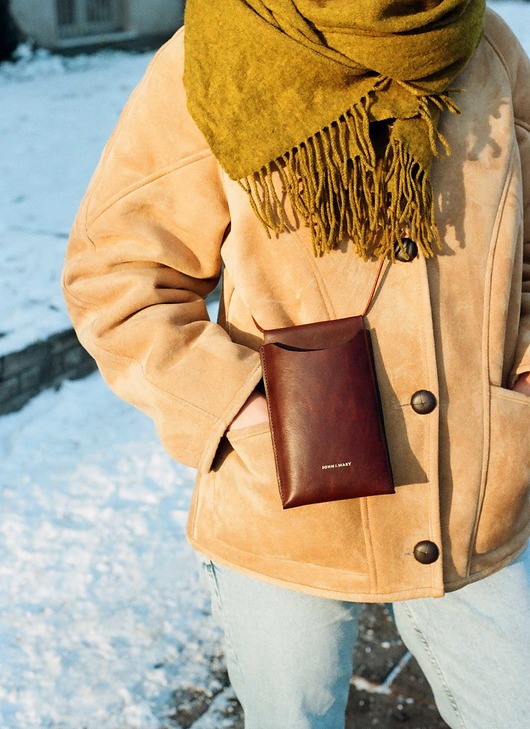 torebki mini AVILES etui na telefon gorzka czekolada