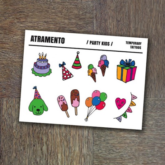 PARTY KIDS set. Tatuaże zmywalne ATRAMENTO  ATRAMENTO