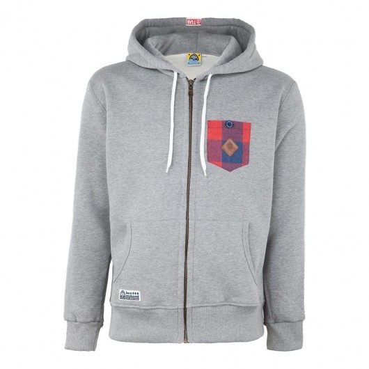 Szara Bluza Klasyk z Kapturem The Urban Beard