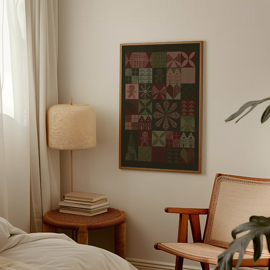 dekoracje świąteczne Plakat świąteczny VINTAGE GREEN