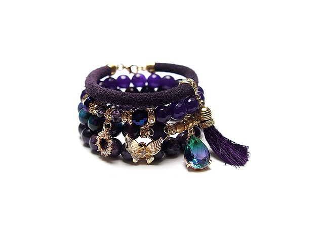 bransoletki z kamieni naturalnych Purple /17.11.25/ - set