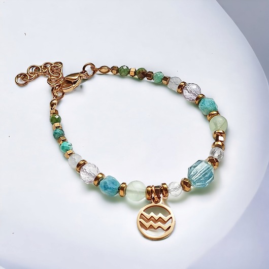bransoletki z kamieni naturalnych WODNIK - zodiac collection - PREMIUM
