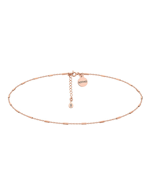 chokery Choker łańcuszkowy z różowego złota