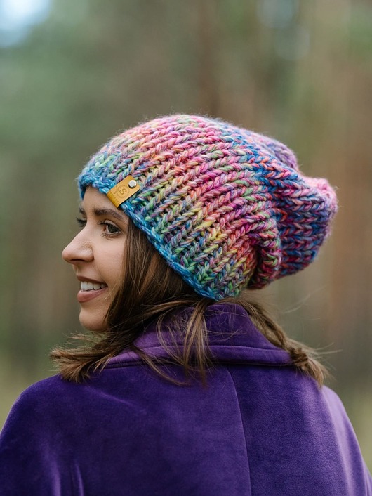 czapki damskie MAXCOLOR kolorowa zimowa czapka "cukierek"