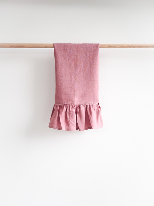 fartuchy kuchenne Ręcznik kuchenny lniany  DUSTY PINK