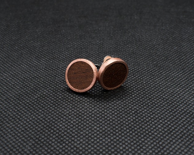 Kolczyki WOODEN NATURE MAK - klips CU Earrings