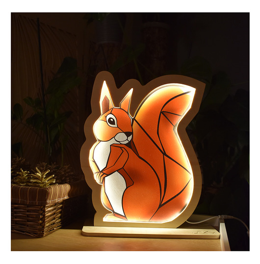 lampy do pokoju dziecka Lampka nocna Unky - Wiewiórka