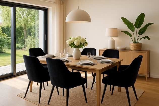 krzesła Producent Krzesło Tapicerowane EMRA WOOD  DELUXE KR-9 tkanina  Casablanca 2316