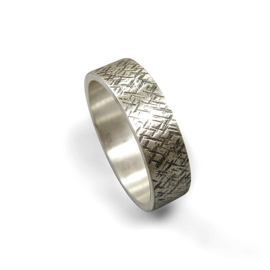 Srebrna matowa obrączka,srebro 925 Toros Design