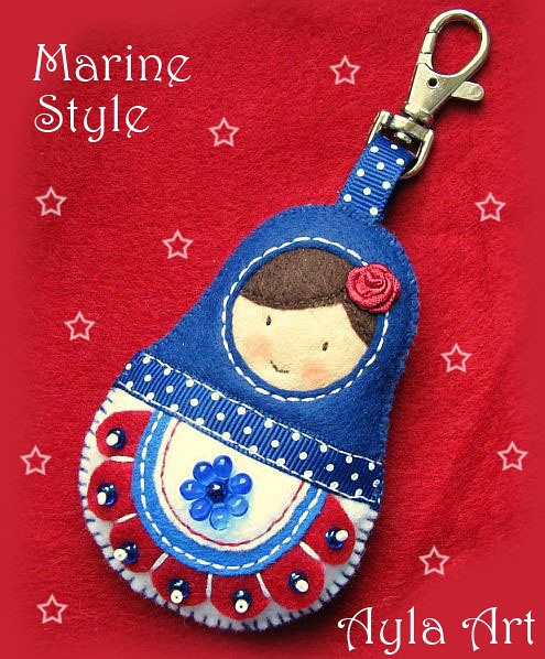 BRELOK matrioszka MARINE STYLE :) AylaArt