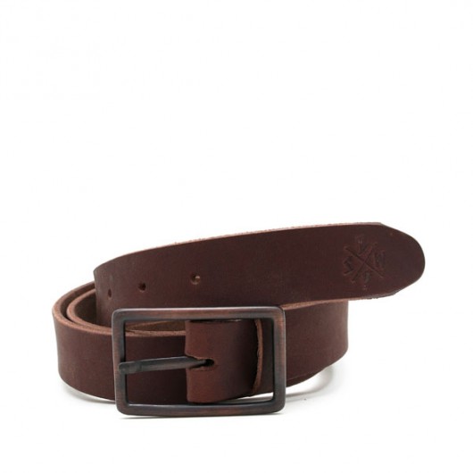 Pasek Classic Brown Z Black Dots