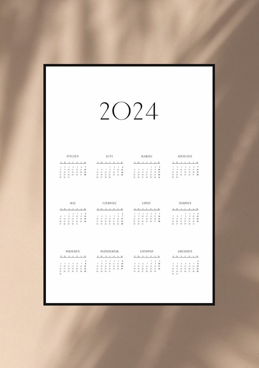 plakaty Plakat Kalendarz na rok 2024