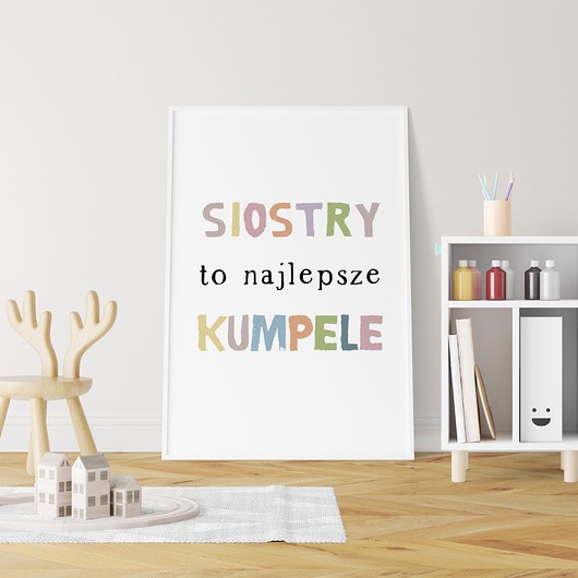 obrazy i plakaty do pokoju dziecięcego SIOSTRY - plakat A3