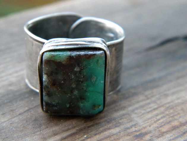 pierścionki - różne Roman Ancient Ring ;) chryzopraz