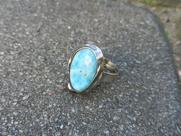 pierścionki - różne Larimar - pierścionek regulowany
