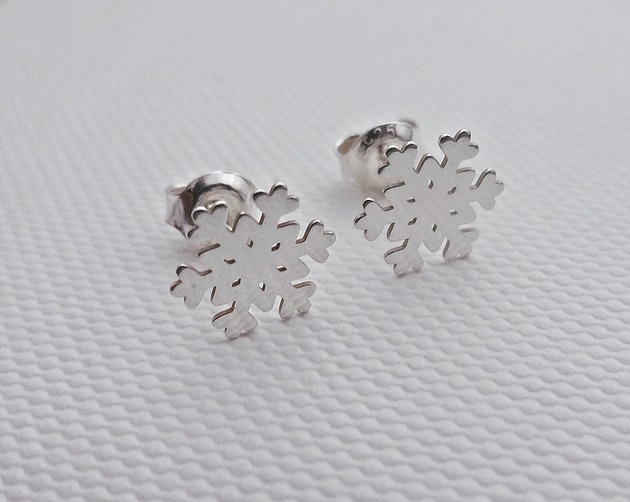 Kolczyki Śnieżynki Srebro 925 Loa Jewellery