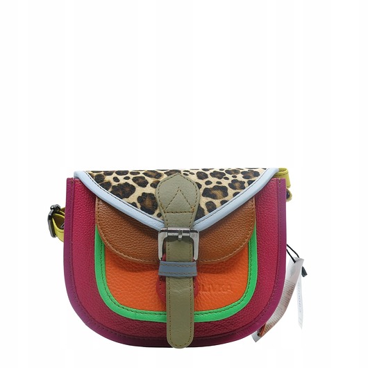 torby na ramię Torebka damska listonoszka skórzana regulowany pasek kolorowa OLIVKA