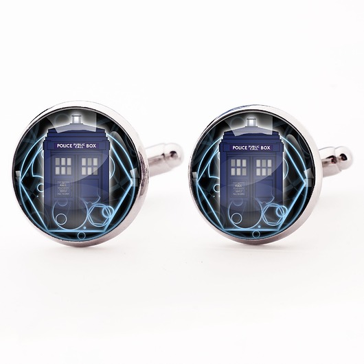 spinki do mankietów Doktor Who Tardis - spinki do mankietów - 0337