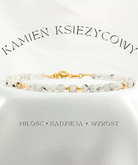 bransoletki z kamieni naturalnych Kamień księżycowy Bransoletka