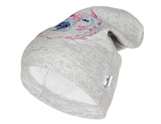Czapka ANIMA FLOWER BEAR GREY nonino
