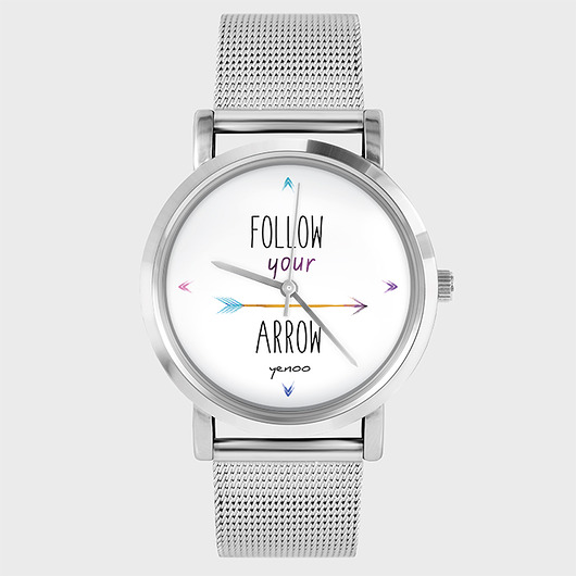 Zegarek - Follow Your Arrow - metalowy yenoo