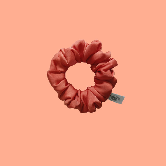 gumki do włosów Satynowa gumka satynowa scrunchie owijka frotka pomarańcz MINI