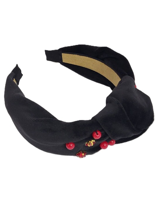 opaski do włosów WILA czerń opask welurowa