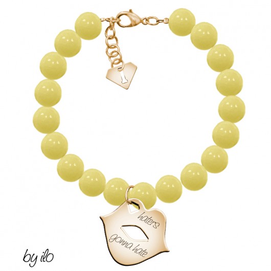 Bransoletka Royal - Jadeit z zawieszką grawer by ilo