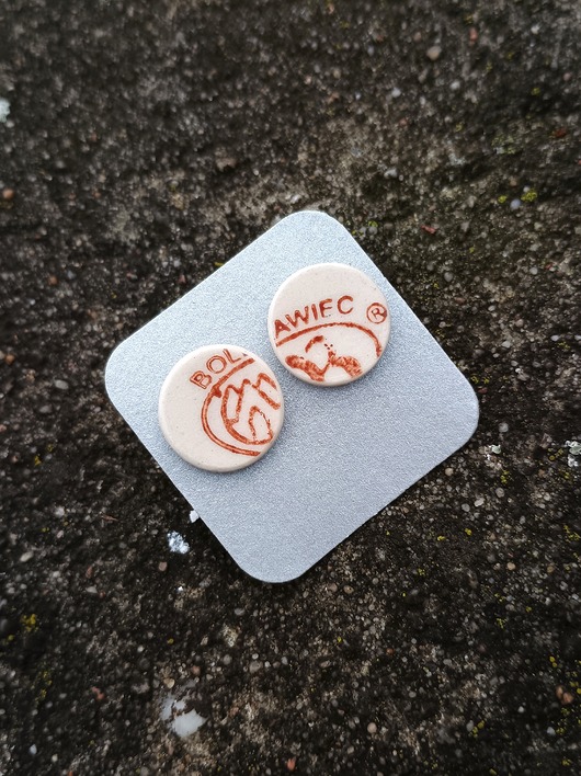 kolczyki ceramiczne Kolczyki ceramiczne Bolesławiec