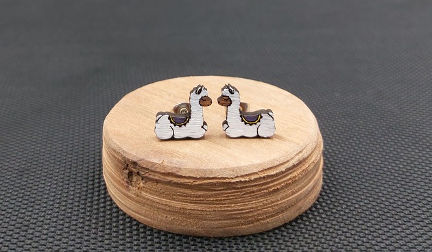 kolczyki drewniane Kolczyki drewniane ALPAKI