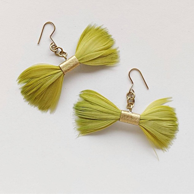 kolczyki z piórami PIÓRKO kolczyki