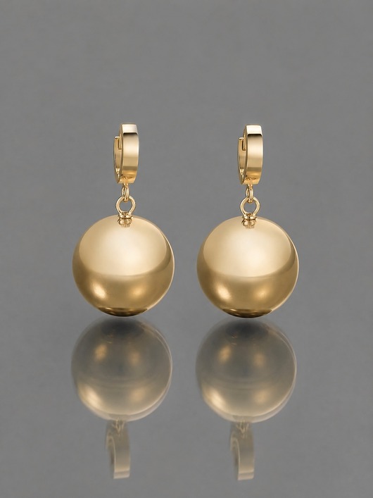 kolczyki pozłacane Alloys Collection /Ball gold/ vol. 2 - kolczyki