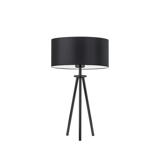 lampy stołowe Lampa stojąca na trójnogu ALTA z abażurem w kolorze zieleni butelkowej