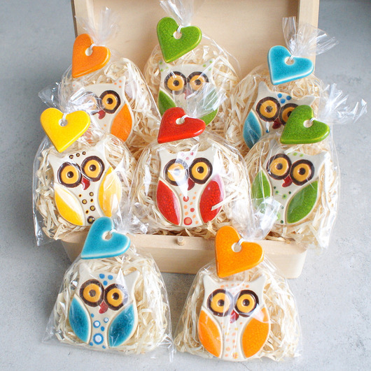 magnesy Dzień nauczyciela - sowy magnesy